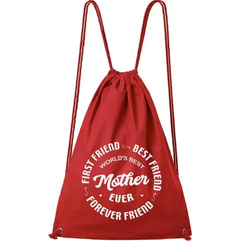 DOBRÝ TRIKO Bavlněný batoh s potiskem Mother ever Barva: Červená