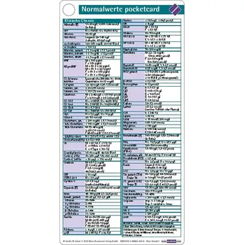 Normalwerte pocketcard - Imöhl, Matthias