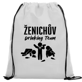 Sportovní vak Vak na záda - Ženichův drinking team Černá