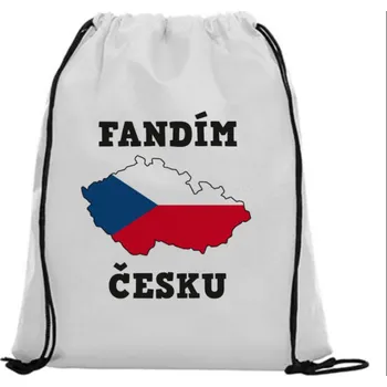 Sportovní vak Vak na záda - Fandím Česku Růžová