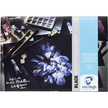 ROYAL TALENS Blok VAN GOGH Water Colour Paper A6, 25 listů 360g Black