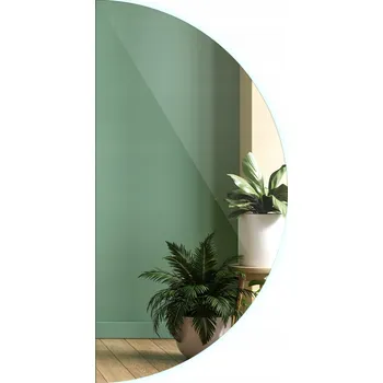 Zrcadlo Zrcadlo Koupelnové Půlkruhové LED Závěsné 50 cm