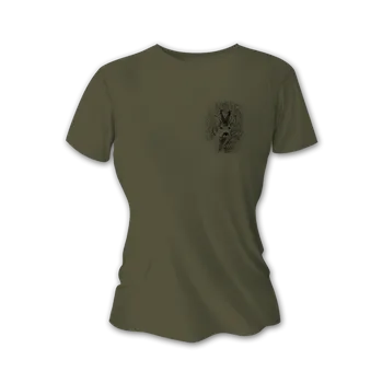 Dámské tričko Dámské lovecké tričko TETRAO srnec malý - zelené XS