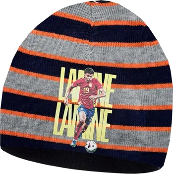 Čepice Numberoplus Dětská fotbalová pletená čepice Španělsko - Lamine Yamal 19 Barva: Oranžová