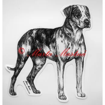 Samolepka catahoula louisiana leopard dog c380 - Malá - přibližně jako pohlednice