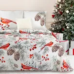 VÁNOČNÍ POVLEČENÍ Z MIKROVLÁKNA WILLOW 200X220 CM, 2KS 70X80 CM VZOROVANÉ