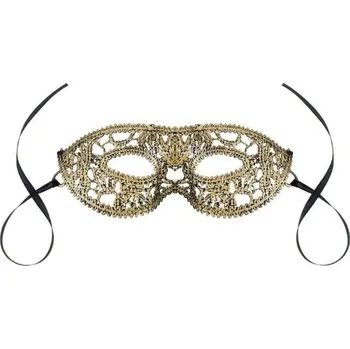 Party dekorace Zlatá krajková škraboška