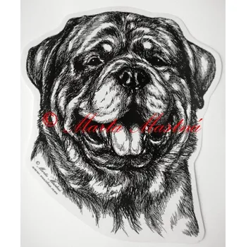 Samolepka rotvajler - archiv c38 - Malá - přibližně jako pohlednice