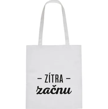 Nákupní taška Plátěná taška - Zítra začnu Růžová