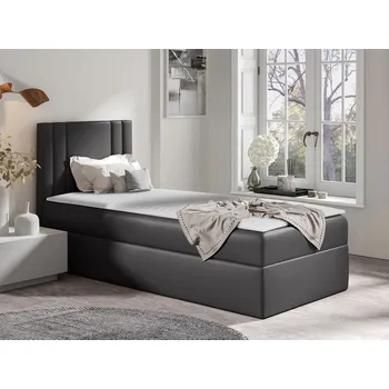 Postel Jednolůžková postel Neresko Mini, Strana: levá, Rozměr postele: 90x200, Barva:: ekokůže Soft 020 (grafit) MIRJAN 5903211176012