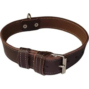 Obojek pro psa Palkar Obojek z kůže hlazenice pro psy 50 cm × 30 mm hnědý