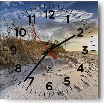 Hodiny Nástěnné hodiny do obýváku 40x40 Krajina Tiché Skleněné hodiny Bez hlučný