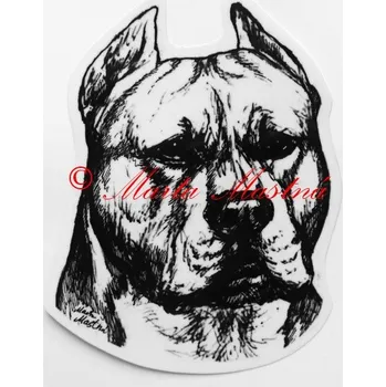 Samolepka staford, pitbul - archiv c448 - Malá - přibližně jako pohlednice