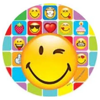 Jedlá dekorace na dort Jedlý papír smajlík mrkací - MEC 3 s.r.o.