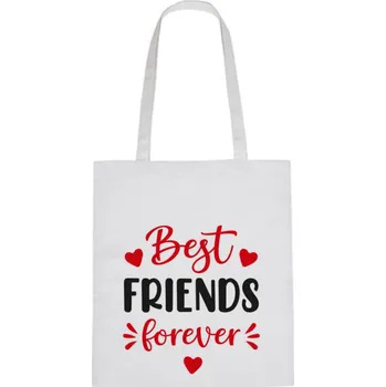 Nákupní taška Plátěná taška - Best friends forever Růžová