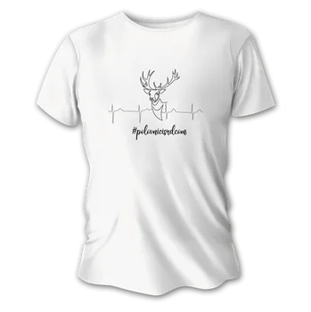 Pánské tričko Pánské lovecké tričko TETRAO jelen tep - bílé XL