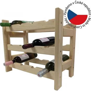 Dřevěný stojan na víno pro 12 lahví