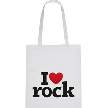 Plátěná taška - I love rock Černá