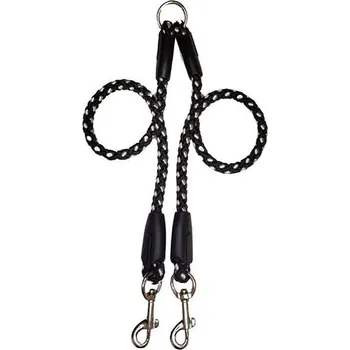 Vodítko pro psa Palkar Vodítko rozdvojka pro psy 40 cm × 8 mm černo - bílé