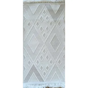 Koberec Koberec provázkový smyčkový 60x110 cm, krémový pro vnitřní i venkovní použití, boho styl