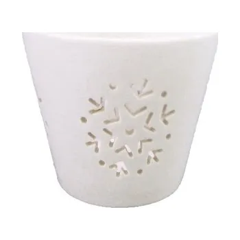 Svícen Svícen porcelánový vločka 7 x 6,5 cm