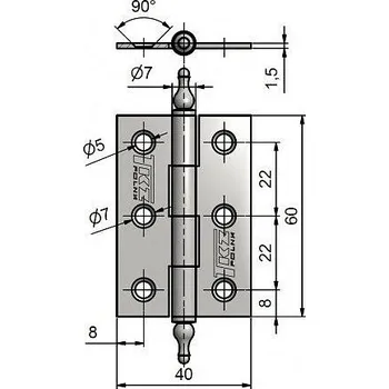 pant Závěs dveřní KZ UR 60 SMO 82610B90