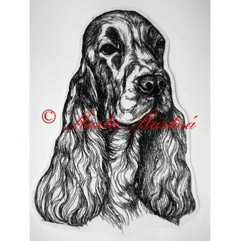 Samolepka kokršpaněl c166 - Malá - přibližně jako pohlednice