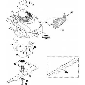 Stihl Řemenice pojezdu pro sekačky Viking MB415 MB465 MB448 T MB443 T - 63367041000