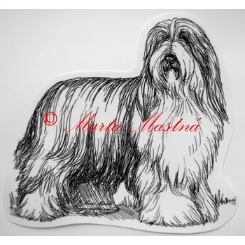 Samolepka bearded kolie c25 - Malá - přibližně jako pohlednice