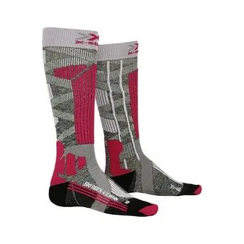 Dámské ponožky X-Bionic Ski Rider 4.0 Women STONE GREY MELANGE/PINK růžová 39-40 EU