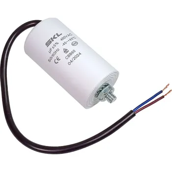 Kondenzátor Rozběhový kondenzátor 14.0 uF ( 14.0uf ) 450V 50/60Hz CBB60 SKL, kabel 25cm, motorový běhový kondenzátor