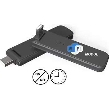 Termostat Wifi modul pro vzdálené zapínání/vypínání nezávislého topení prostřednictvím aplikace v mobilním telefonu včetně časovače, USB zásuvka ohebná