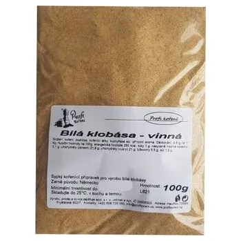 Koření Koření Bílá klobása - vinná 100g