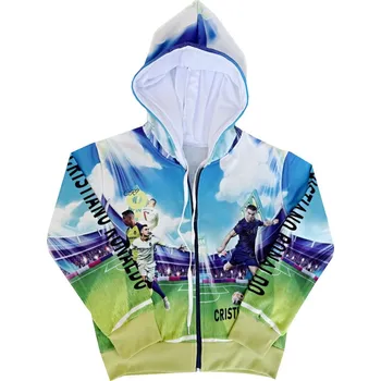 Chlapecká mikina Numberoplus Dětská fotbalová mikina s kapucí - Cristiano Ronaldo CR7 Velikost: 13 let (vel.152)