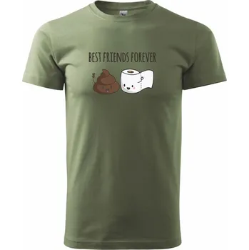 Pánské tričko WC friends - Klasické pánské triko vyšší gramáže - XS ( Khaki )