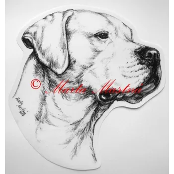 Samolepka argentinská doga c420 - Malá - přibližně jako pohlednice