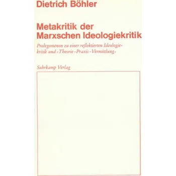 Metakritik der Marxschen Ideologiekritik - Böhler, Dietrich