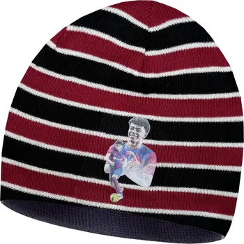 Čepice Numberoplus Dětská fotbalová pletená čepice FC Barcelona - Lamine Yamal 19 Barva: Vínová