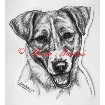 Samolepka Jack Russel teriér c423 - Malá - přibližně jako pohlednice