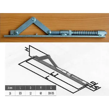 Zástrč vratová s pružinou 325/12 Bílý zinek