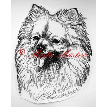 Samolepka špic - archiv c121 - Malá - přibližně jako pohlednice