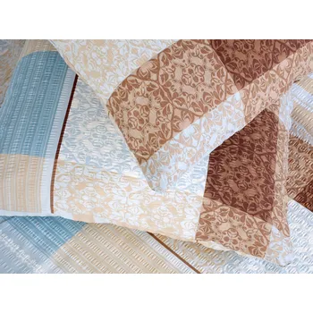 Povlečení Dreamy Linens Povlečení krepové, hnědé a modré Royal Dreamy Linens