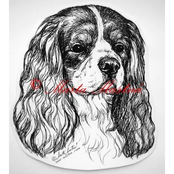 Samolepka kavalír king Charles španěl c189 - Malá - přibližně jako pohlednice