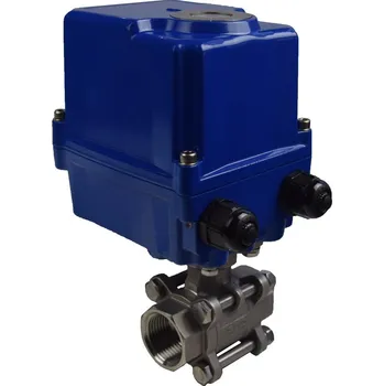 Ventil 740 Nerezový kulový kohout závitový s elektropohonem EQM Napájecí napětí: 24V AC/DC, Závit - dimenze: 2"