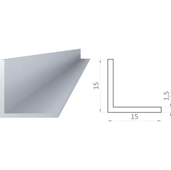 Stavební profil KVN Aluminium AL-L15x1.5-6