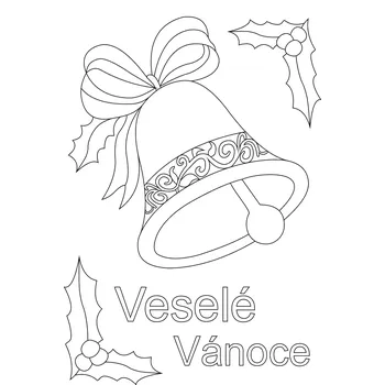 Pískohraní s.r.o. Šablona Vánoční přání zvoneček Velikost: 420 x 594 mm