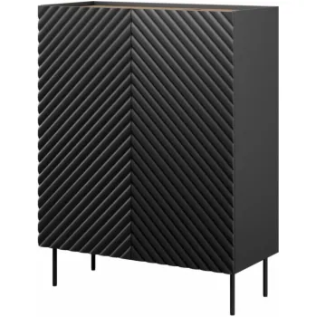 Knihovna Knihovna 2D2SZ ONDA 98x45x127 černá