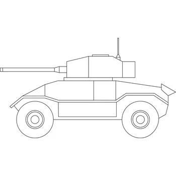 Pískohraní s.r.o. Šablona Tank britský AEC Mk III Velikost: 420 x 594 mm