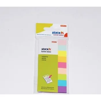 Samolepící bloček Samolepící záložky papírové, neon mix /21689/