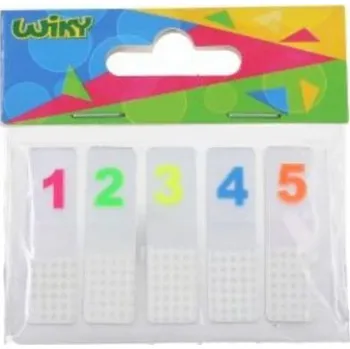 Samolepící bloček Bloček samolepicí, 5x20 pruhů - Čísla ( W019974)